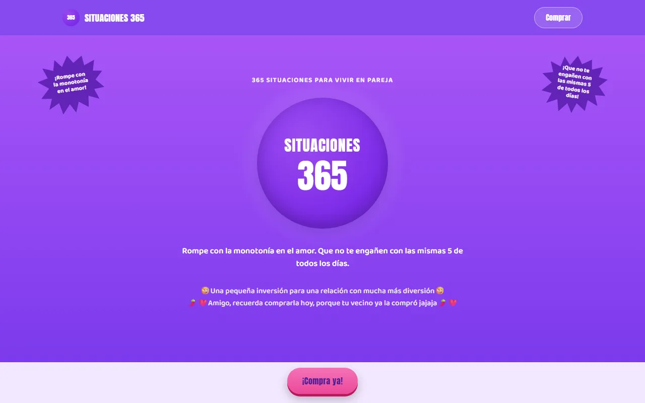 Página de Situaciones 365